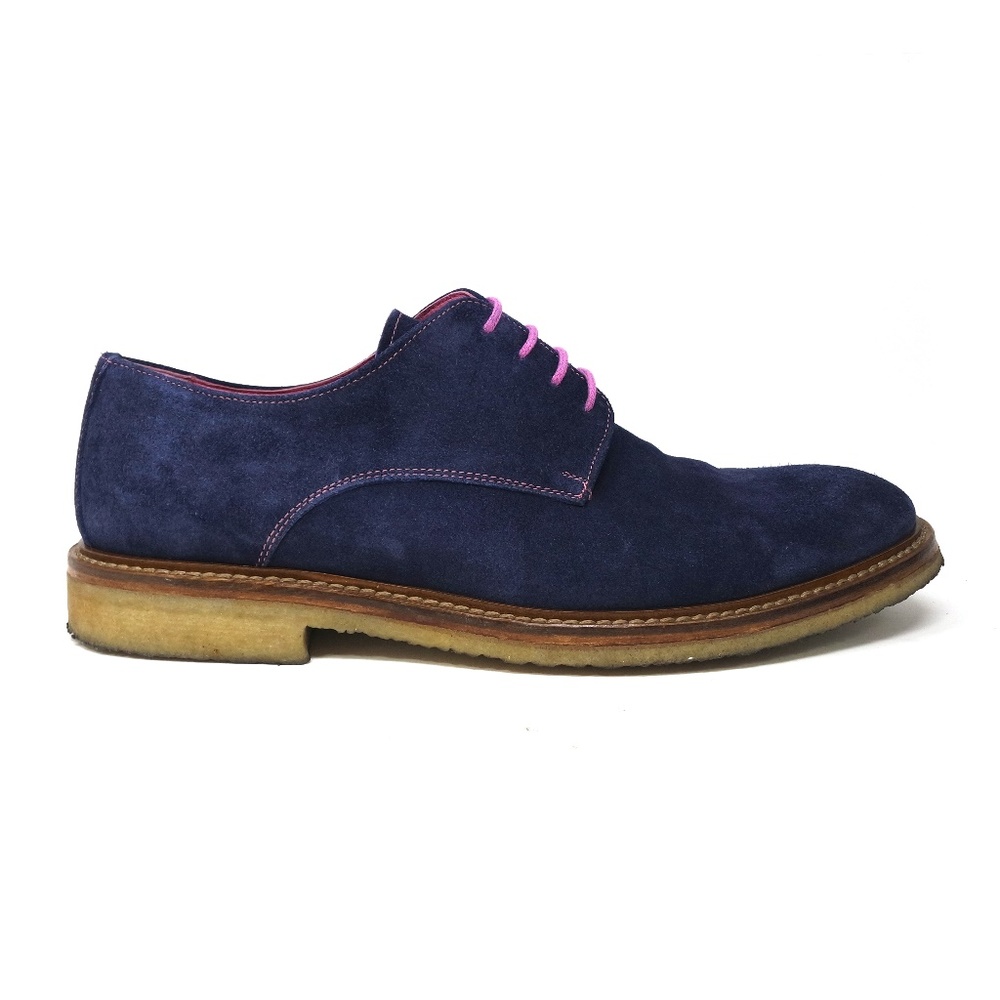 To Boot New York blue suede & pink lace up shoes - Picture 3 of 7